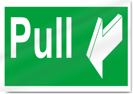 Pull Safety Signs