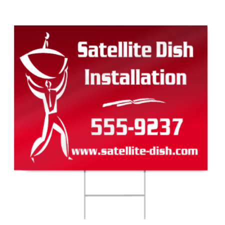 Satellite Dish Installation Sign