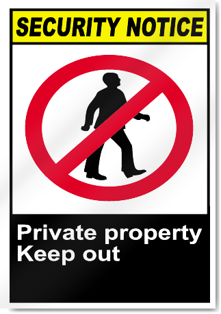 private property keep out signs
