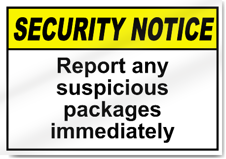 suspicious package checklist