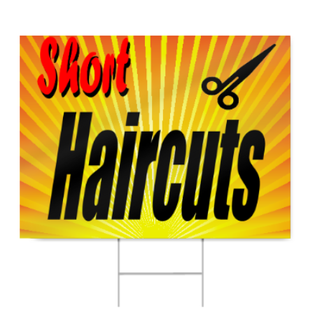 Short Haircut Sign