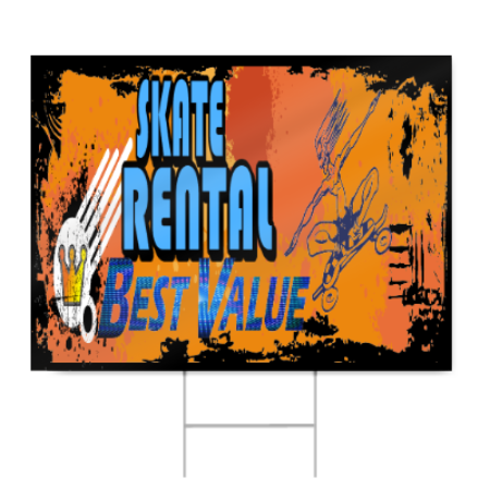 Skate Rental Best Value Sign