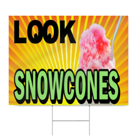 Snowcones Sign