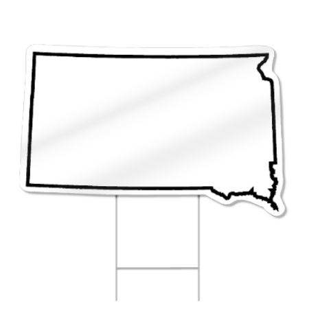 South Dakota Shaped Sign - State Shaped Sign