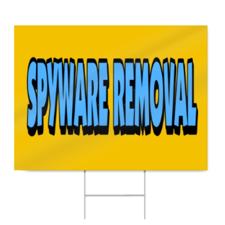Spyware Removal Block Letters Sign