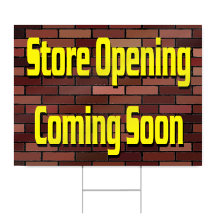 store coming soon sign