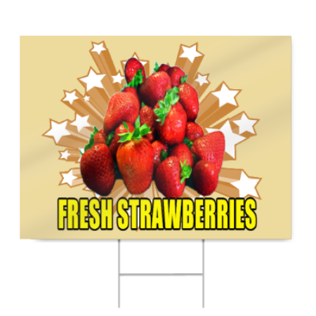 Strawberries Sign
