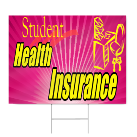 Student Health Insurance Sign