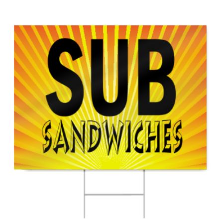 Sub Sandwich Sign 
