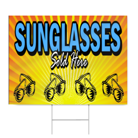 Sunglasses Sold Here Sign
