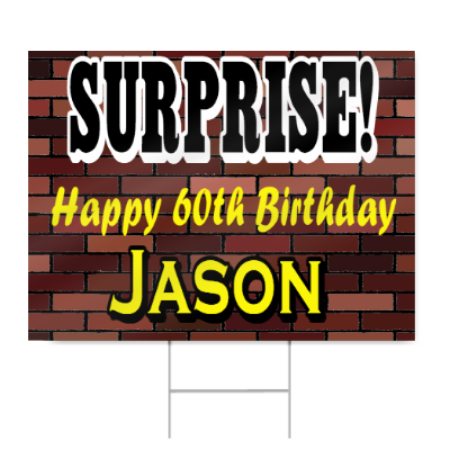 Surprise 60th Birthday Sign