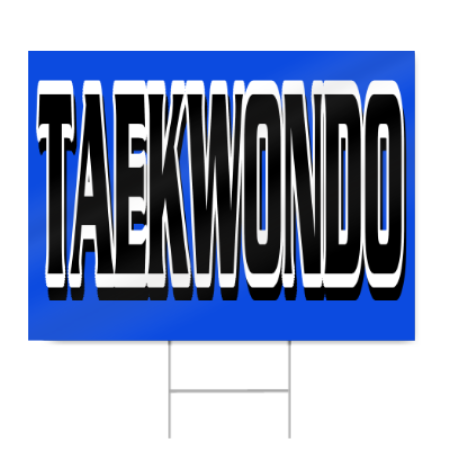 Taekwondo Block Lettering Sign