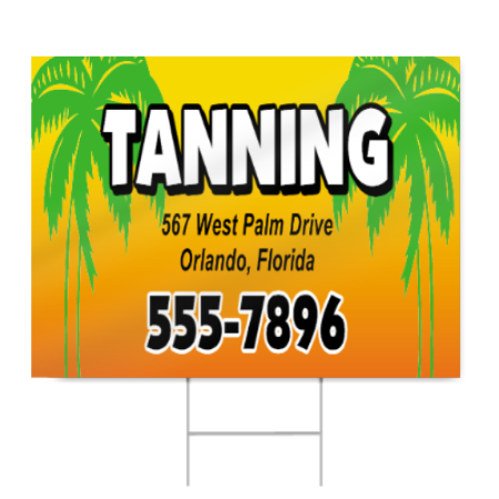 Tanning Service Sign