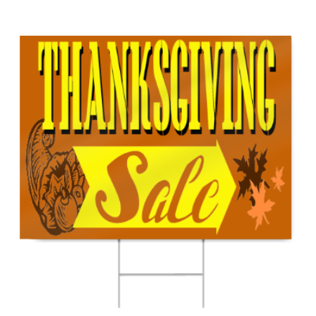 Thanksgiving Sale Sign