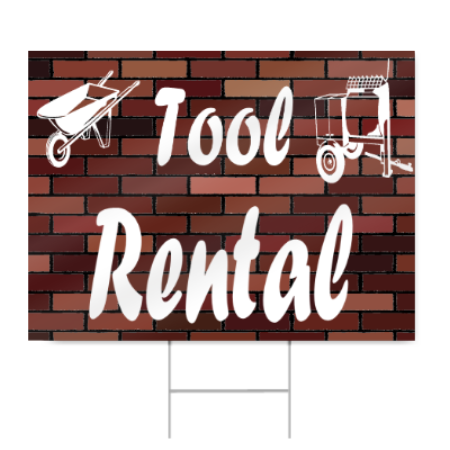 Tool Rental Sign