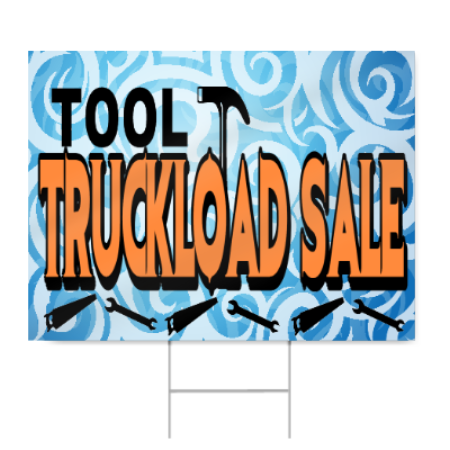 Tool Truckload Sale Sign