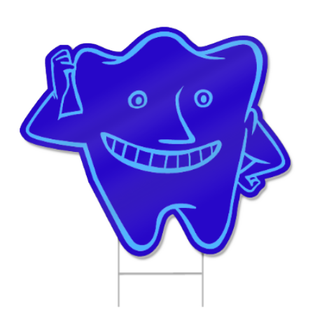 Tooth Shaped Sign