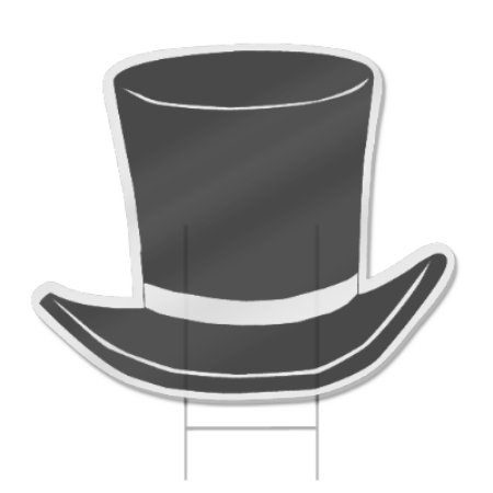 Top Hat Shaped Sign