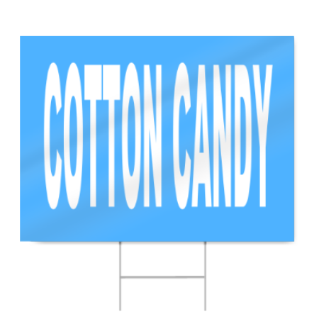 Two Color Cotton Candy Sign