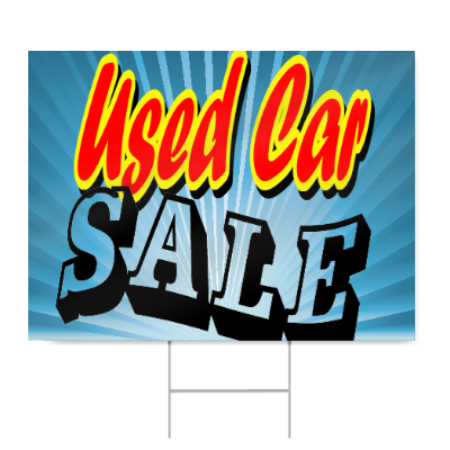 Used Car Sale Sign