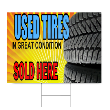 Used Tires Sign