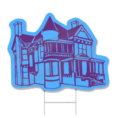 Victorian House Shaped Sign
