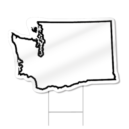 Washington Shaped Sign - State Shaped Sign