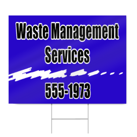 Waste Management Services Sign