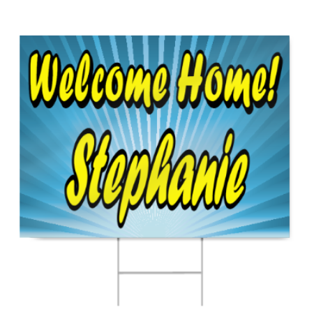 Welcome Home from College Vinyl Sign