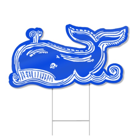 Whale Shaped Sign