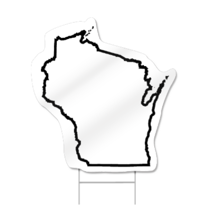 Wisconsin Shaped Sign