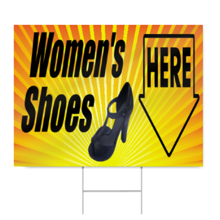 Women's Shoes Sign