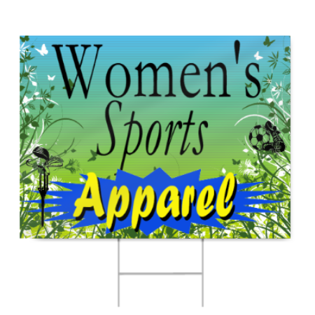 Women's Sports Apparel Sign