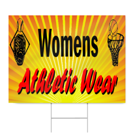 Womens Athletic Wear Sign