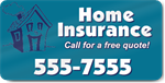 Blue Home Insurance Magnet
