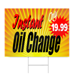 Instant Oil Change Sign