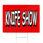 Knife Show Block Lettering Sign