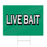 Live Bait Block Lettering Sign
