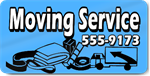 Blue Moving Service Magnet
