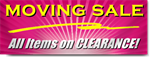 Moving Sale Clearance Banners