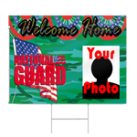 National Guard Welcome Home Sign in Camo