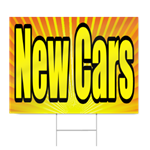 New Car Sign, Yellow