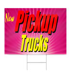 New Pickup Truck Sign