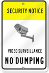 No Dumping Under Video Surveillance Sign