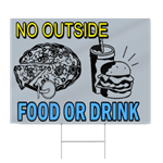 No outside food or drink Sign
