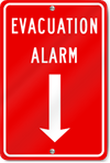 Evacuation Alarm Sign