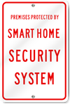 Smart Home Security System Sign