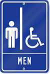Restrooms Men/Handicap Sign