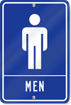 Restrooms Men Sign