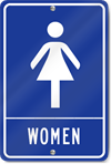 Restrooms Women Sign